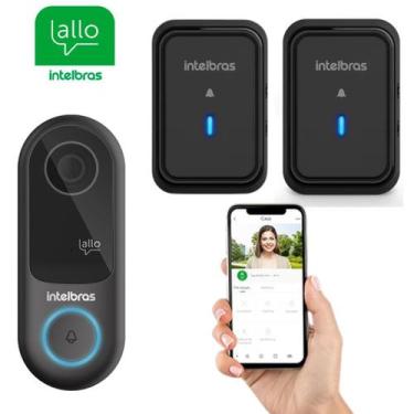 Imagem de Kit Videoporteiro WiFi Intelbras IVW 3000 com 2 Campainhas