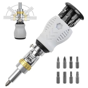 Imagem de Conjunto de chaves de fenda 8 em 1, chave de fenda multipontas, kit de chave de fenda magnética ajustável, plano, Philips, com fenda, Torx, hexagonal, chave de porca de presente para móveis