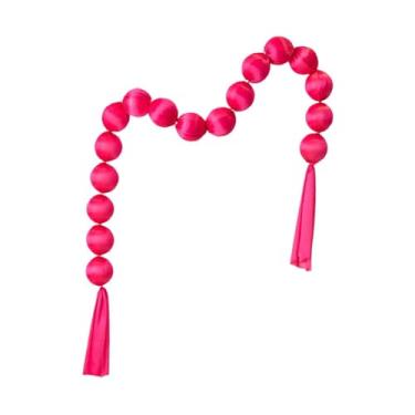 Imagem de Generic Guirlanda de bolas de espuma para decoração de casamento, decoração elegante para casa, faixa de bolas de espuma decorativa feita à mão, para chá de, Rosa