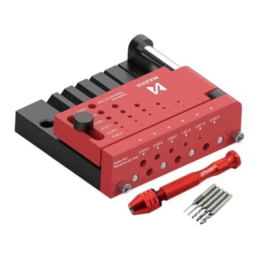 Imagem de Baoblaze Kit de gabarito de cavilha, posicionadores de punção, autocentralização portátil para furos retos, guia de broca de barra redonda, localizador de