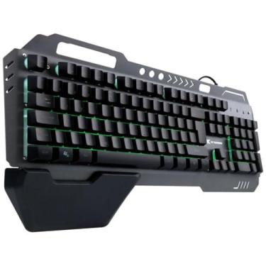 Imagem de TECLADO GAMER VX GAMING ARMOR ABNT2 MULTIMÍDIA Preto com LED 7 CORES 1.8 M USB SENSAÇÂO MECÂNICA APOIO DE PULSO MAGNÉTICO – GT500 Vinik, 35563