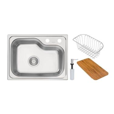 Imagem de Cuba Tramontina Morgana Compact 48 Fx Undermount 55X42 Inox