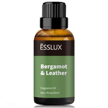 Imagem de Óleo de fragrância de bergamota e couro, óleo essencial único grande ESSLUX 30 ml, aromatização de velas de aromaterapia, óleos perfumados para casa para difusor, massagem, sabonete, perfume