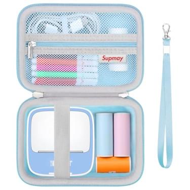 Imagem de Supmay Capa para impressoras térmicas portáteis compatível com Memoking/Phomemo/cabaro/Anycash/Moremore/iDPRT/Suave/Ponek/Lebt Mini impressora adesiva, bolso de malha para rolos de papel, cabo USB,