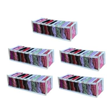 Imagem de Kit 5 Colmeia Organizadora Gaveta 11 Divisórias para Calcinhas Cuecas Meias Sutiãs Roupas de Bebe (M (40x25x10cm))