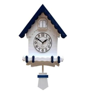 Imagem de RELOGIO CUCO DE PAREDE 3D PENDULO MUSICAL ESTILO MADEIRA ALEMAO VINTAGE DECORATIVO ESCRITORIO SALA PASSARO