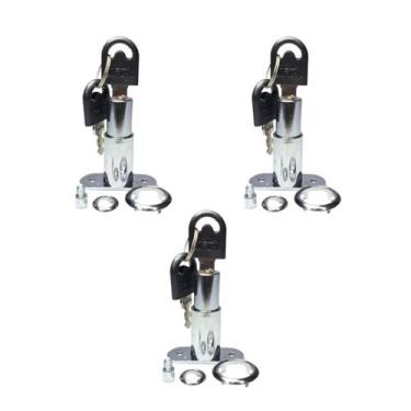 Imagem de Fechadura Pressão Porta de Correr 22mm 24,5mm 32mm 03 Peças - Hardt / 