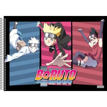 Imagem de Caderno Cartografia e Desenho Espiral Animativa, 60 folhas, Capa Dura, Boruto D