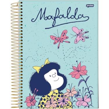 Imagem de Jandaia - Caderno Espiral Universitário CD 10 Matérias 160 Fls Mafalda Borboletas FSC