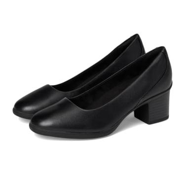 Imagem de Clarks Sapato feminino Shaya Poppy, Couro preto, 7 Wide