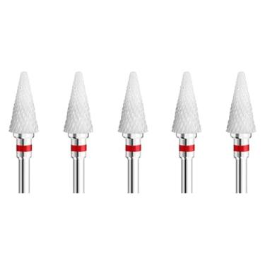 Imagem de 5 peças de cerâmica para arte de unhas, cortador rotativo, aparelho de limpeza para manicure, acessórios de máquina de trituração de unhas, ferramenta de gel de unha