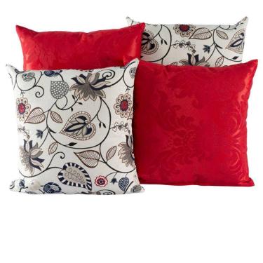 Imagem de Capa Almofada Estampada Jacquard Decorativas com Ziper 4 unidades
