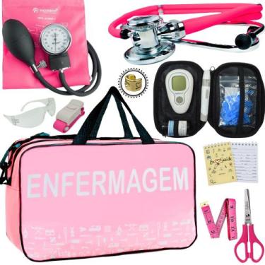 Imagem de Kit Enfermagem + Aparelho Medidor Glicose Completo Premium - Love Saud