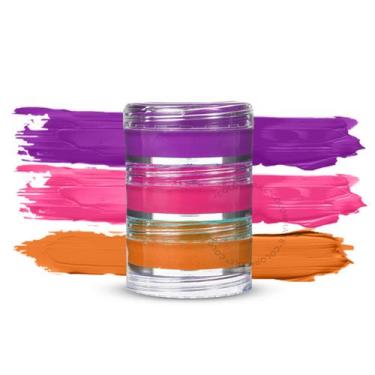 Imagem de Tinta Facial Cremosa 3 Cores Variadas Maquiagem Artística Colormake, R