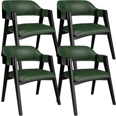 Imagem de Kit 4 Cadeiras Sala de Jantar Estar Living Estofada Suran L02 Preto ma