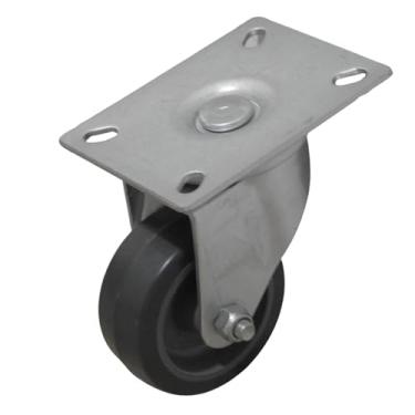 Imagem de 2 Rodizio giratório 3 pol. pvc com placa sem freio GLP.312.BP.FP