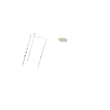 Imagem de Fenteer Mesa Lateral Minimalista de Acrílico Transparente com Armário de Cabeceira Moderno E Tapete Redondo de 60 Cm com Revestimento Antiderrapante para Sala