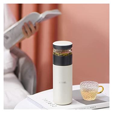 Imagem de Xícara de chá, copo isolado a vácuo, de aço inoxidável, portátil, garrafa térmica criativa (OneColor 6,7 x 21,5 cm)