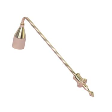 Imagem de BLWOTMOR Apagador de Velas de Metal de 23 Cm, Tampa de Extinção de Pavio, Cabo Antiderrapante, Aparador de Pavio, Dourado, Tamanho real