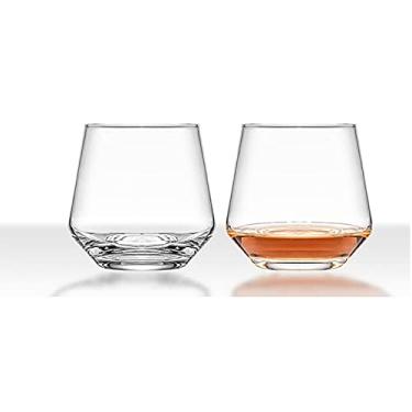 Imagem de URGDWEKJY Conjunto de 2 copos de uísque de 368 g para uso doméstico, vinho, cerveja, vidro, conjunto de copos de água