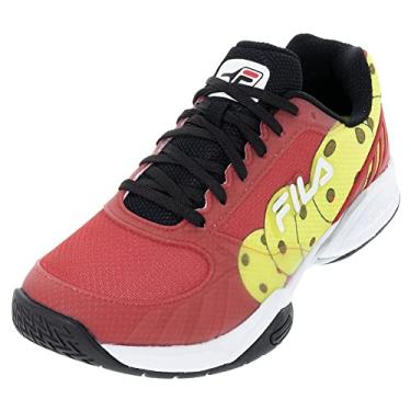 Imagem de Fila Tênis masculino Volley Zone Pickleball, Fila Vermelho/preto/amarelo seguro, 38