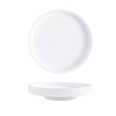 Imagem de ZYHSIJOBAS Tigelas de massa, pratos de aperitivos, prato de mesa para uso doméstico, criativo, moderno, prato de hotel, nórdico, prato de prato bonito, prato de frutas, prato de jantar, pratos de