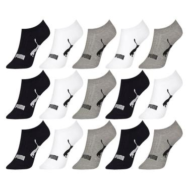 Imagem de Kit 15 Pares de Meias Puma Sapatilha Esportiva Feminino