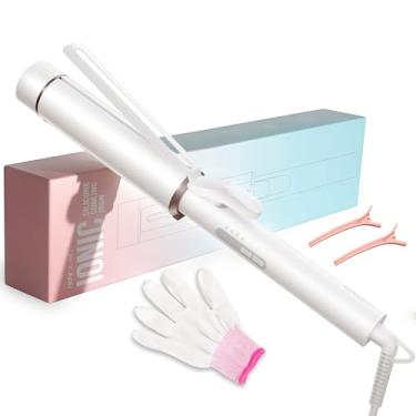 Imagem de Varinha de cachos extra grande de 3,8 cm para cabelos longos - Barril de turmalina de cerâmica com 40000000 íons negativos, 2 clipes e luva resistente ao calor