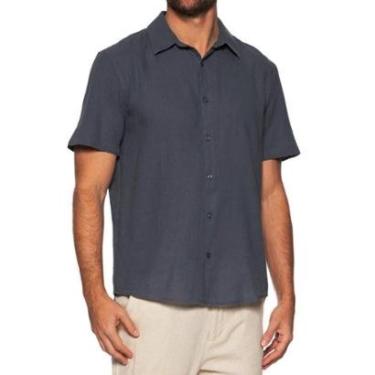 Imagem de Camisa Masculina Hering MC Slim Linho Grafite - LZ47NAJSI-Masculino