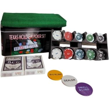 Imagem de Jogo De Poker Profissional Chips 200 Fichas Com Toalha, cartas.
