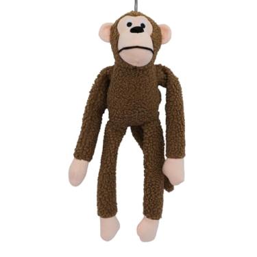Imagem de Brinquedo Cachorro Mordedor Pelúcia Macaco Macaquinho 40 cm com Apito (Marrom)