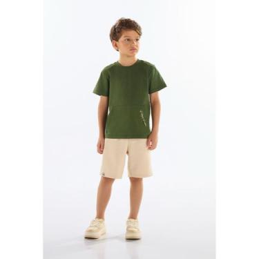 Imagem de Conjunto Camiseta e Bermuda Menino Quimby, Verde, 4