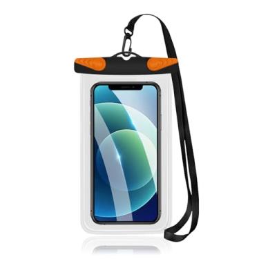 Imagem de Bolsa à prova d'água, capa impermeável com cordão, bolsa seca para celular IPX8, caiaque, navio de cruzeiro, essencial (preta)