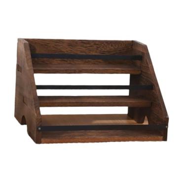 Imagem de Generic Suporte para garrafas de xarope, suporte para vinho, organizador de temperos de 3 camadas para mesa, armário de cozinha, cafeteria