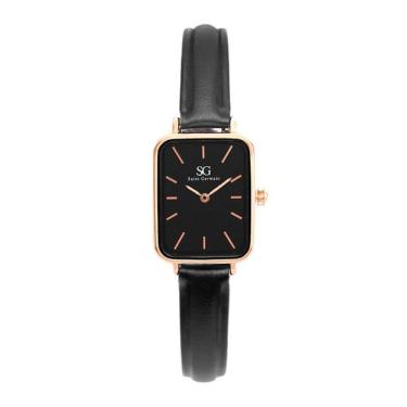Imagem de Relógio feminino Square Murray Black Rosé Gold Saint Germain