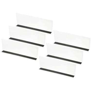 Imagem de PATIKIL Pacote com 6 divisórias de prateleira para organização de armários, 35 x 3,8 x 1,57 x 12 cm, separador magnético de acrílico, prateleiras de armário de cozinha, bloqueador para quarto, cozinha