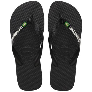 Imagem de Chinelo Dedo Unissex Casual Dia a Dia Clássico Havaianas Brasil Logo-Unissex