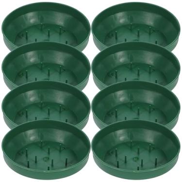 Imagem de SEWACC 10 tigelas de espuma floral, bandejas redondas de arranjo de flores de plástico para centro de mesa de festa de casamento de feriado, 14,8 x 1,57 cm