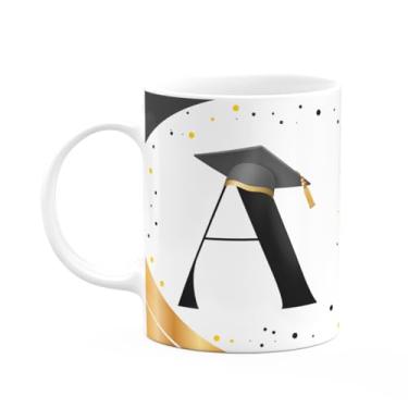 Imagem de JPS INFO, Caneca de Formatura - Inicial do nome letra A - 325ml