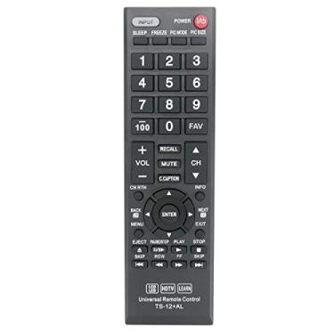 Imagem de Controle remoto de substituição TS-12+AL adequado para quase todos os Toshiba TV CT-90325 CT-90329 CT-8037 CT-90326 CT-90302 CT-90275 CT-90 CT-90366