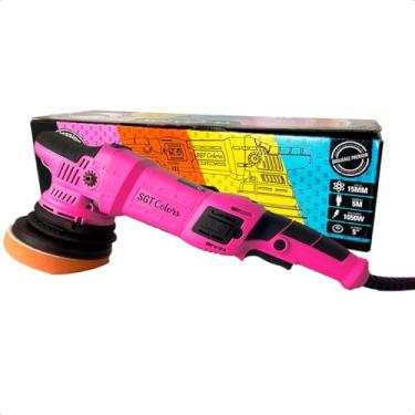 Imagem de Politriz -z Roto Orbital Colors 15mm 110V – 1050W, 2.500 a 5.500 RPM 50/60Hz com 6 Velocidades e Cabo Siliconado (Rosa)