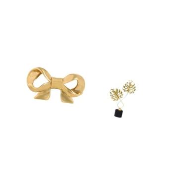 Imagem de Fenteer Puxador de Latão em Forma de Laço para Gaveta de Cozinha, Armário Ou Cômoda, com Estatueta de Folha de Ferro, Peça de Arte Colecionável, Escultura Orn