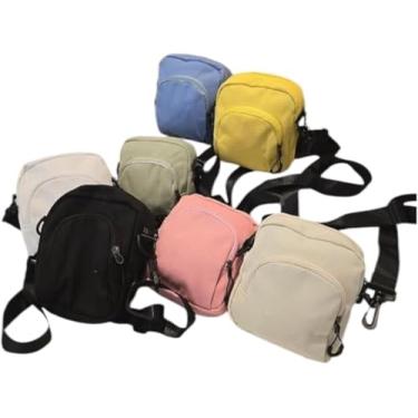 Imagem de Shoulder Bag Feminina Transversal Pano Lisa – Compacta, Leve e Moderna | Bolsa Casual para Trabalho, Faculdade e Viagens com Alça Ajustável e Zíper Seguro (Rosa)