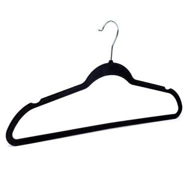 Imagem de Kit 3 Cabides de Veludo com Design Slim Antideslizante para Closet - Â