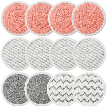 Imagem de Pacote com 12 almofadas de substituição para esfregão a vapor S7001 para Shark S7001 S8201 S8001 S7201 S7000 S7000AMZ S7001TGT Series Pastilhas de esfregão a vapor, esfregão multifuncional Steam&Scrub