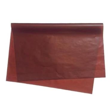 Imagem de Papel de seda 100 folhas, colorido 17,5 x 25 cm - Embalagem de roupas, embalagem de pipas (Chocolate)