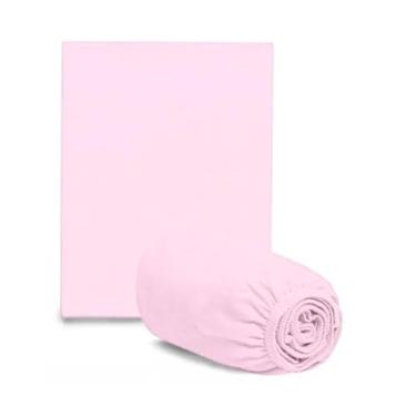 Imagem de Lençol de Berço Americano Para Bebê, em Malha 100% Algodão, com Elástico, Hipoalergênico, 160x98x12cm, Disponível em Kit 3 Peças ou Avulso (Rosa Bebê, 1 Lençol)