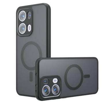 Imagem de Kukoufey Capa compatível com Oppo Find X9 5G, compatível com MagSafe, compatível com Oppo Find X9 5G CPH2797 PLJ110 capa de celular magnética integrada antichoque preta