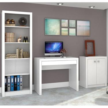 Imagem de Conjunto Para Home Office Ideal 03 Peças Branco Tecno Mobili