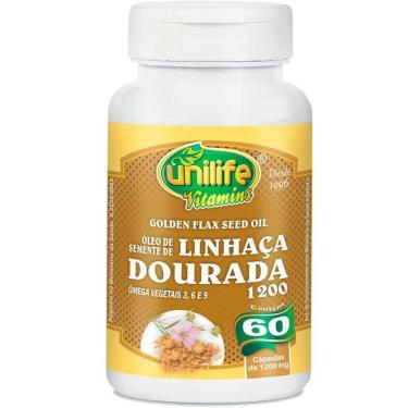 Imagem de Óleo De Semente De Linhaça Dourada 1000mg 60 Cápsulas Unilife